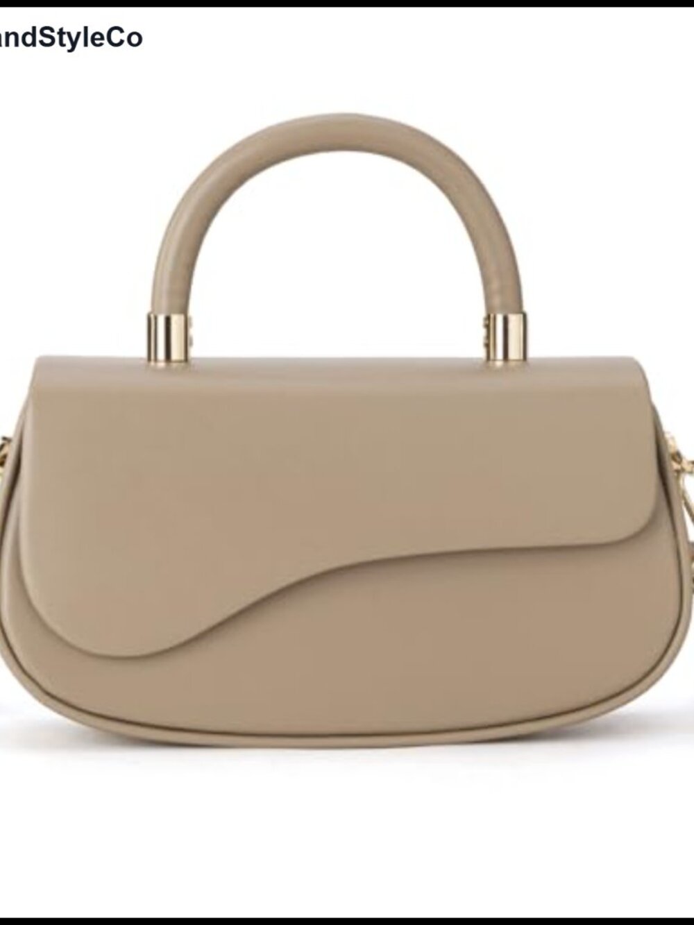 Vegan PU Leather Crossbody Bag Mini Structured Handbag with Top Handle